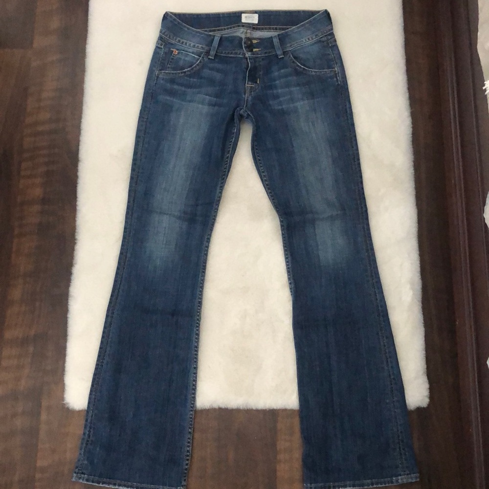 Hudson size 28 low rise boot cut jeans